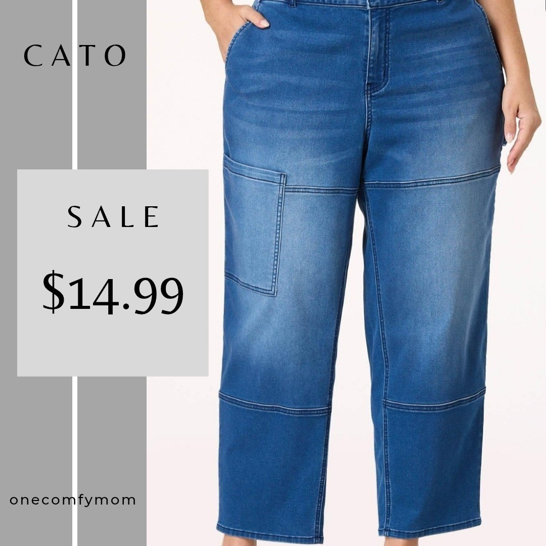 Plus Size Knit Utility Jeans / $14.99 / also available in petite

#LTKSaleAlert #LTKPlusSize #LTKFindsUnder50