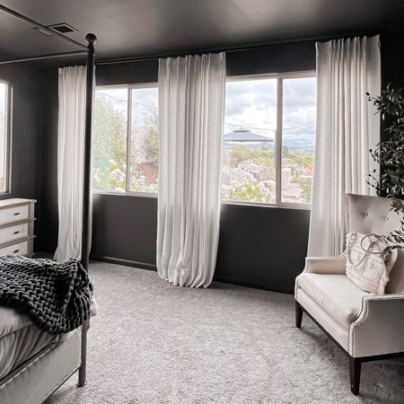 New curtains have added just the warmth this master bedroom room revamp needed.  

#LTKhome