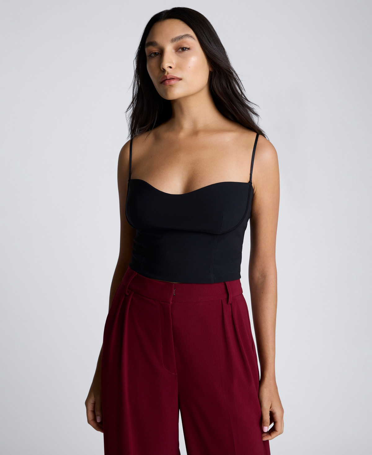 Kenneth Cole Women's Sweetheart Neck Bustier Cami Top - Black | Macy's