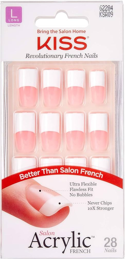Kiss Salon Acrylic French 28 Nails (KSA09) | Amazon (US)