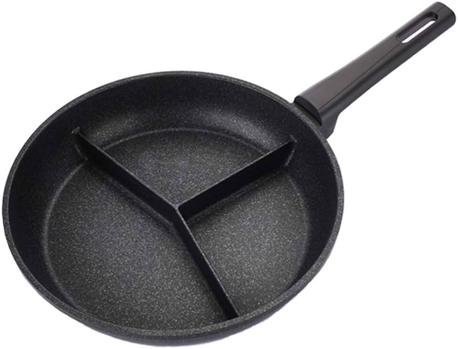 Amazon.com: Kitchen Flower Multi 3 Divider Non Stick Coating Frying Pan 28cm : Home & Kitchen | Amazon (US)