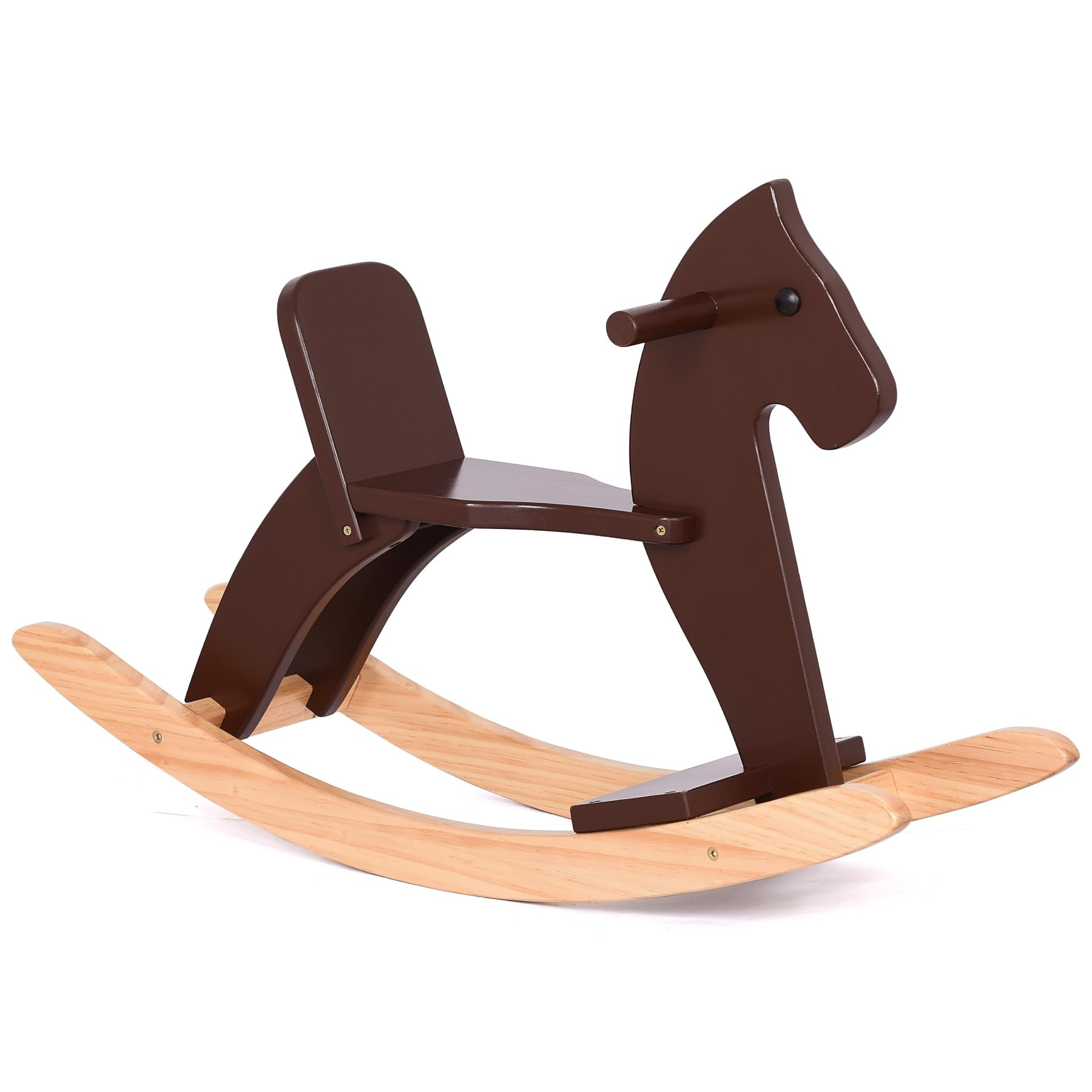 Rocking Horse Baby Ride On Toy for Kids Wooden Classic Design with Pedal and Safe Backrest Ideal ... | Amazon (US)