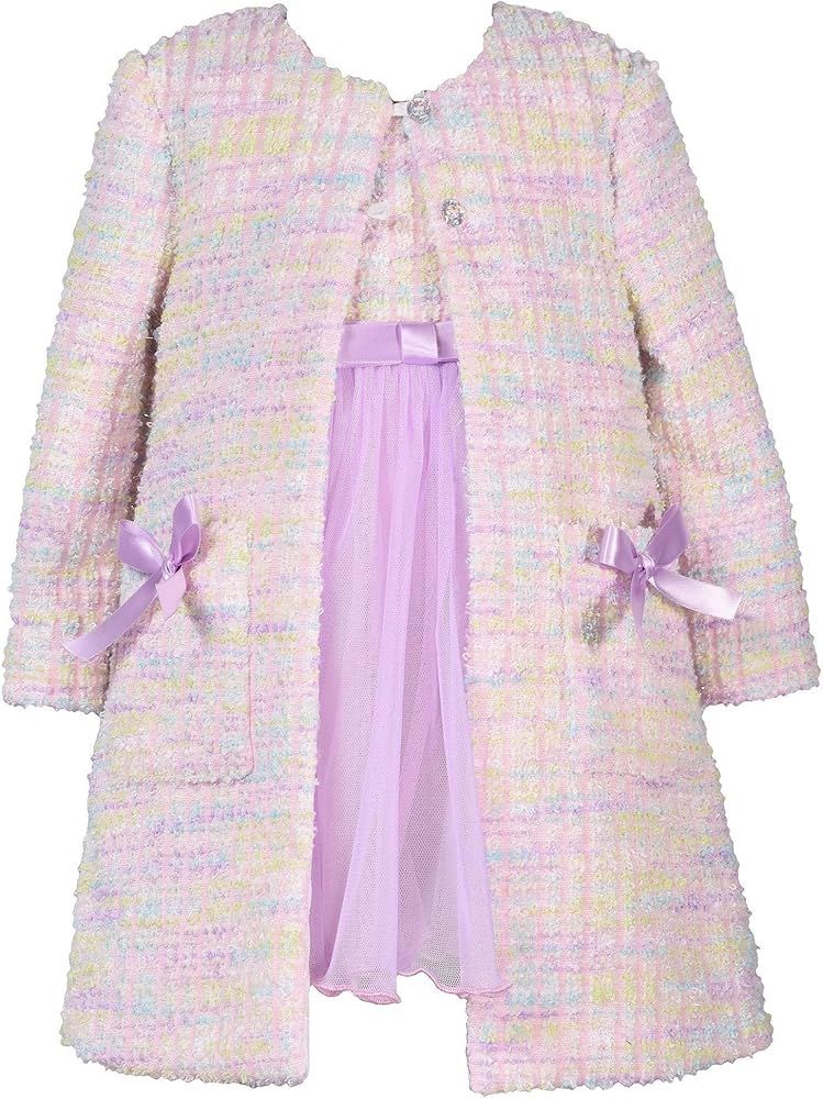 Bonnie Jean Girls 3M-16 Boucle Knit Special Occasion Dress and Coat | Amazon (US)