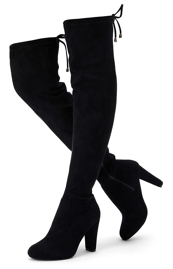 Vepose Women’s Thigh High Over The Knee Boots Suede Fashion Long 3.5 Inch Heel Boots with Zippe... | Amazon (US)