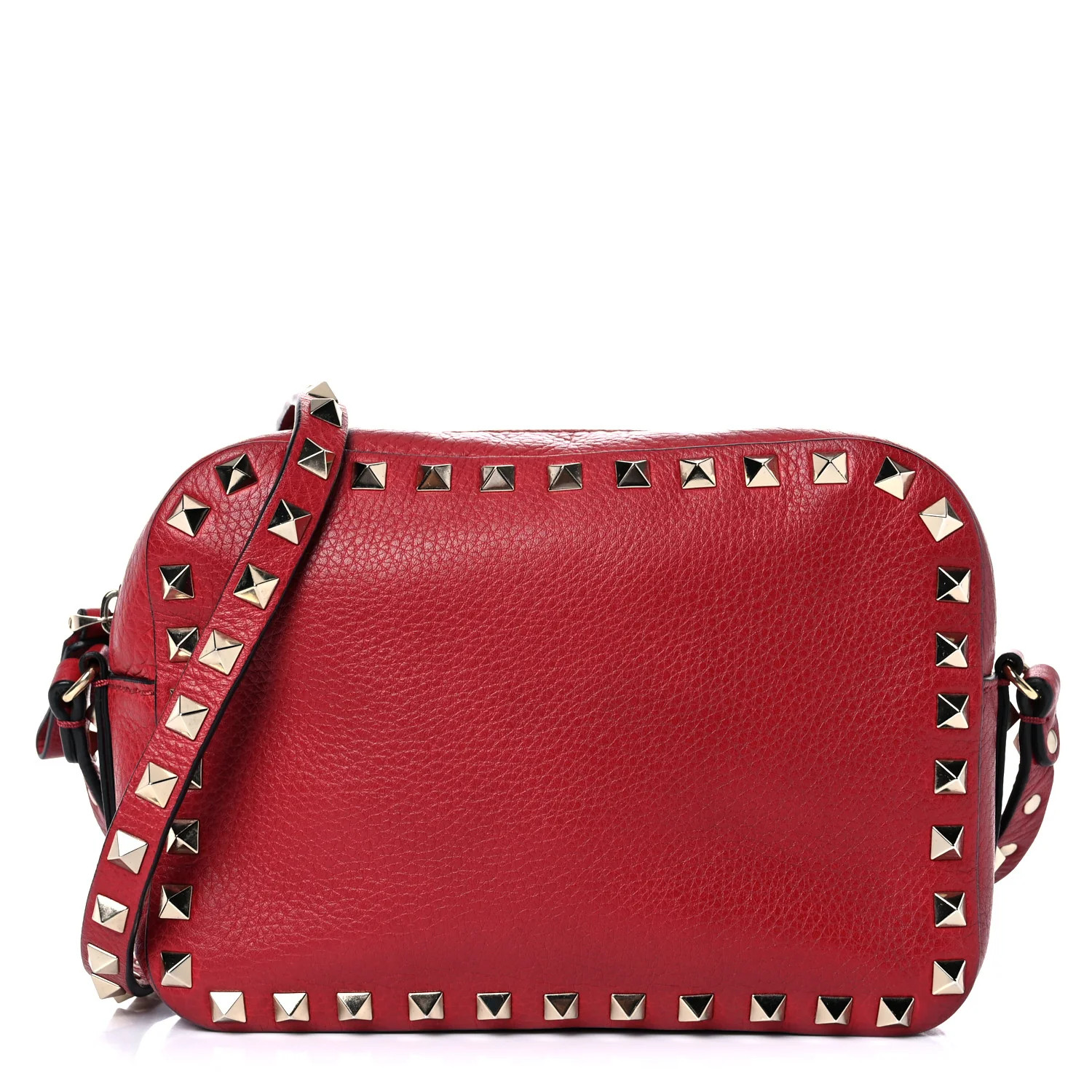 VALENTINO Calfskin Rockstud Camera Crossbody Bag Red | FASHIONPHILE | FASHIONPHILE (US)