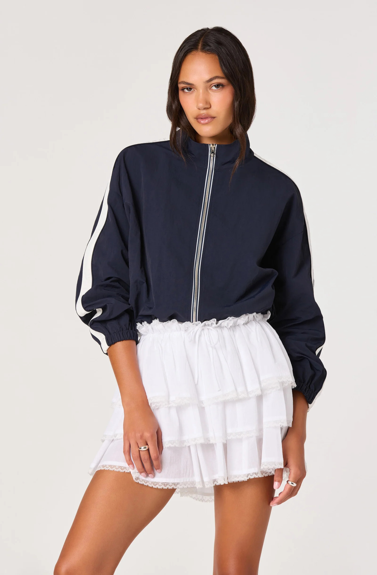 Genever Tiered Ruffle Mini Skirt | ASTR The Label (US)