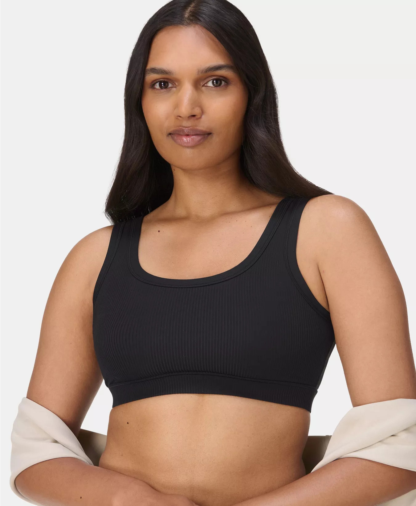 Glow Flex Rib Bra - Black | Women's Sports Bras | Sweaty Betty | Sweaty Betty UK