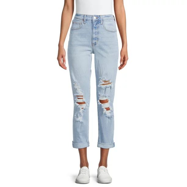 No Boundaries - No Boundaries Juniors' Girlfriend Jeans - Walmart.com | Walmart (US)