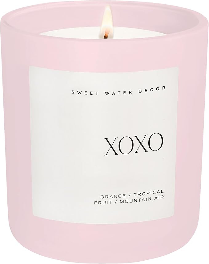 Sweet Water Decor XOXO Scented Candles - Soy Candles with Tropical Fruits, Lemons & Redolent with... | Amazon (US)
