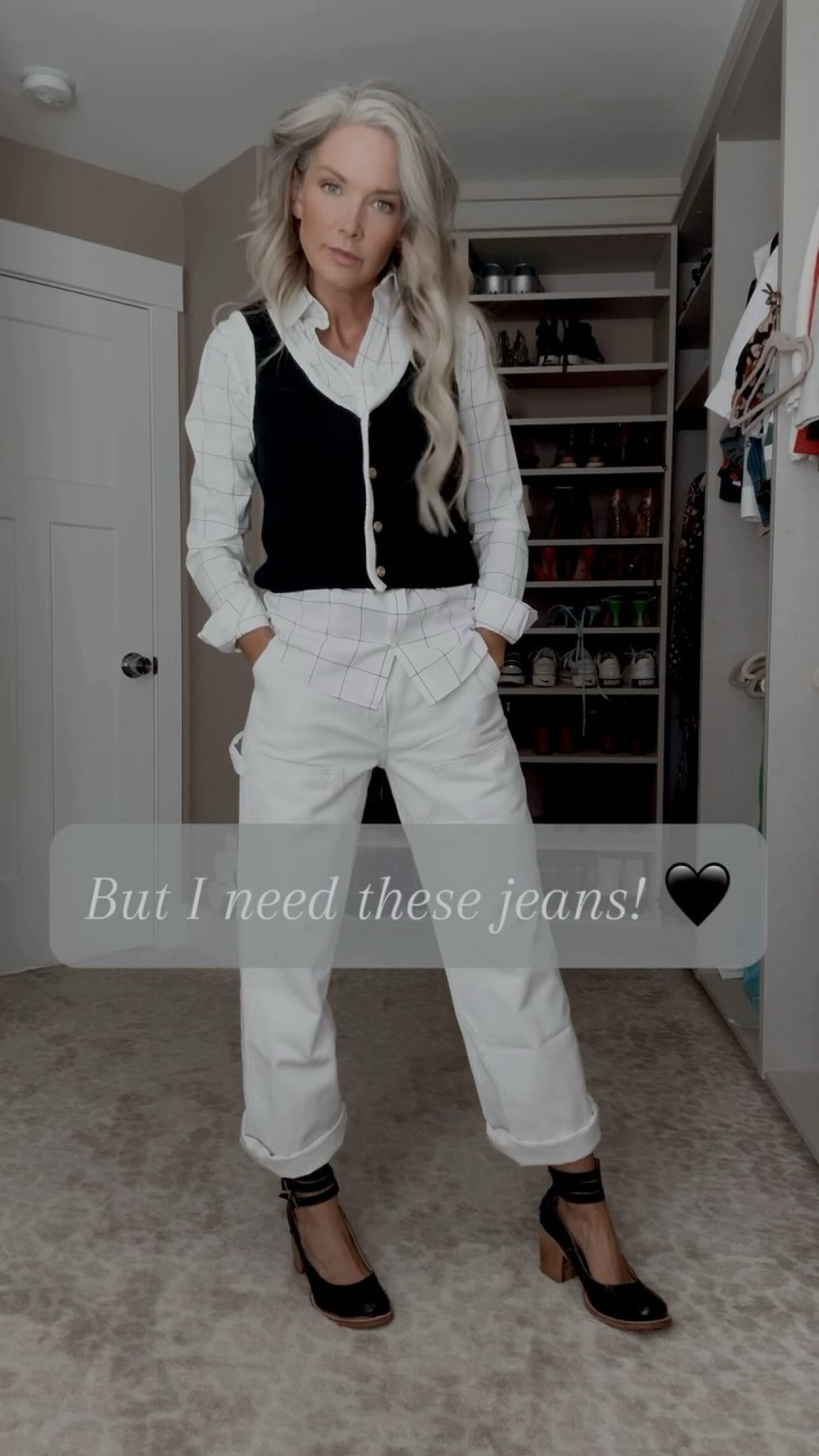 The jeans are fabulous, but sadly they were too big, so I’ll be exchanging them for a better fit. ❤️ What do you think of the look? Does it make the cut? Not sure how I feel about it the final look. But the Abercrombie jeans need to be apart of your wardrobe. Size down in these!! I’d be happy to send you any links. Just let me know in the comments! I am working on getting some links put together so it’ll be easier for me to send them over to you so thank you for your support and patience with me. 💋

#Abercrombie #Fashion #OutfitOfTheDay #StyleInspo #FashionBlogger #OOTD #JeansStyle #BlackVest #PainterJeans #FashionFinds #StreetStyle #TrendyLooks #WardrobeEssentials #StyleAdvice #Fashionista #InstaStyle