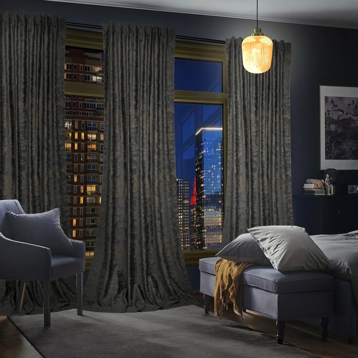 Kanab Velvet Room Darkening Curtain Pair (Set of 2) | Wayfair North America