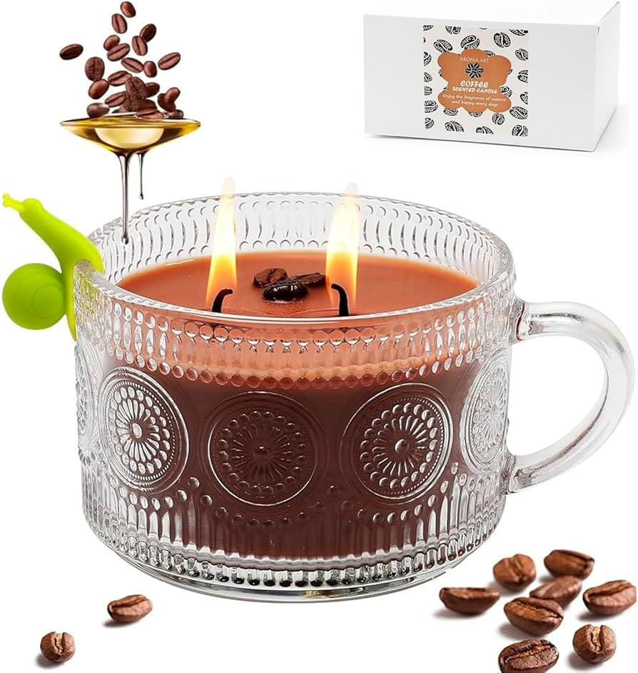 Caramel Coffee Candle for Home Scented, 11.3oz Natural Soy Wax Aromatherapy Candle, Up to 60 Hour... | Amazon (US)