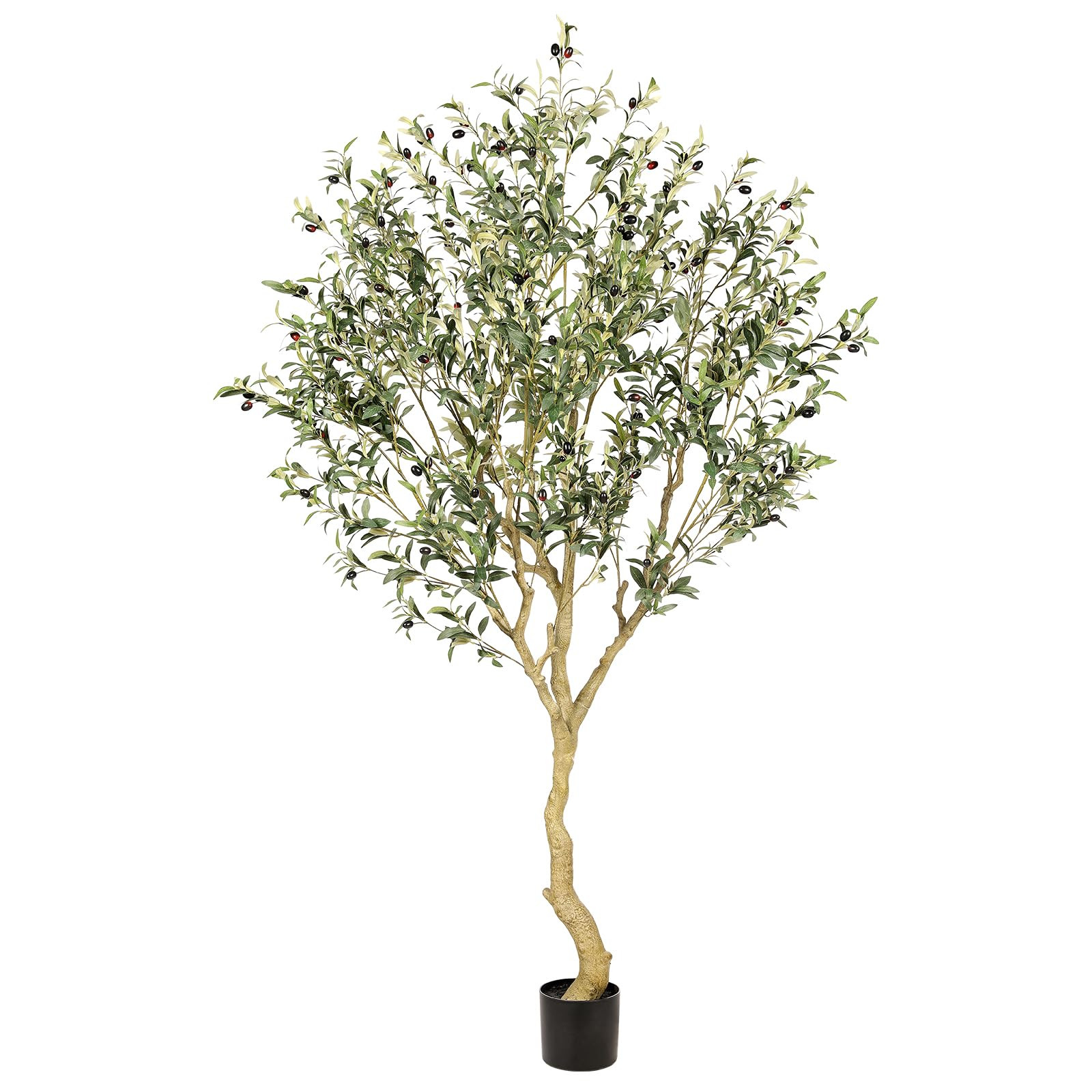 Realead 7FT Olive Trees Artificial Indoor - Tall Faux Olive Tree 7 Feet with Realistic Leaves and Natural Wood Trunk - Potted Fake Olive Tree for Modern Home Office Living Room Floor Decor Indoor | Amazon (US)
