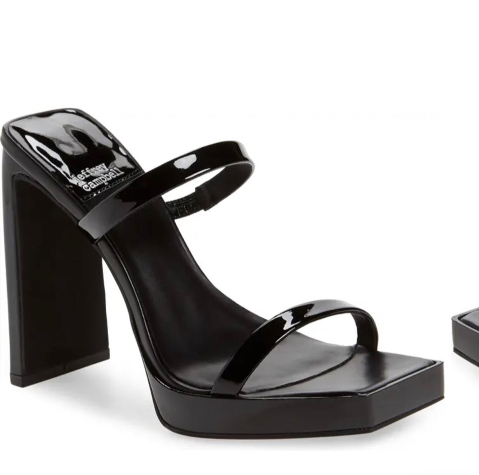 Jeffery Campbell block black strap heels. 

On sale for $67

#LTKGiftGuide #LTKSale #LTKshoecrush