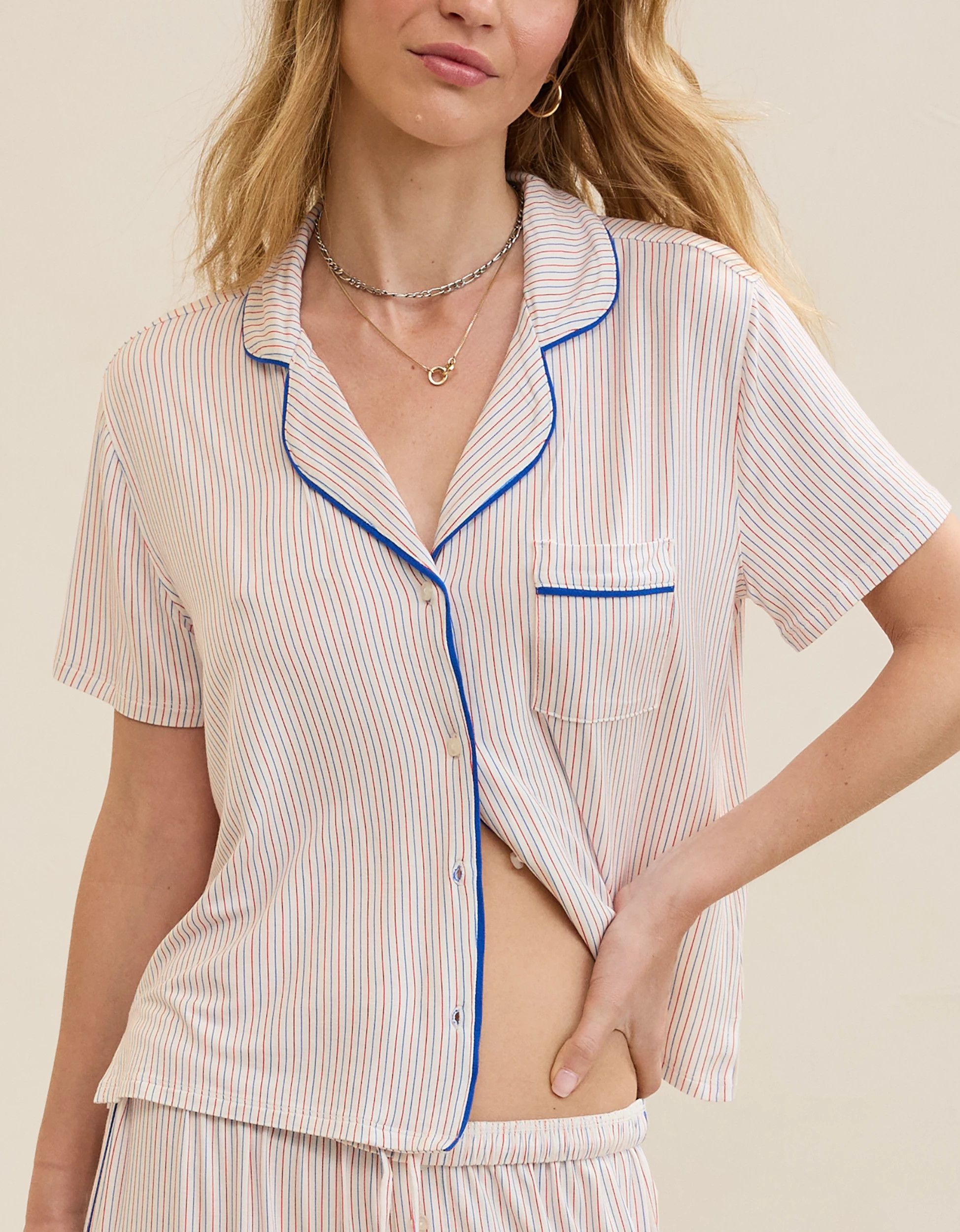 Aerie Real Soft® Short Sleeve Pajama Shirt | Aerie