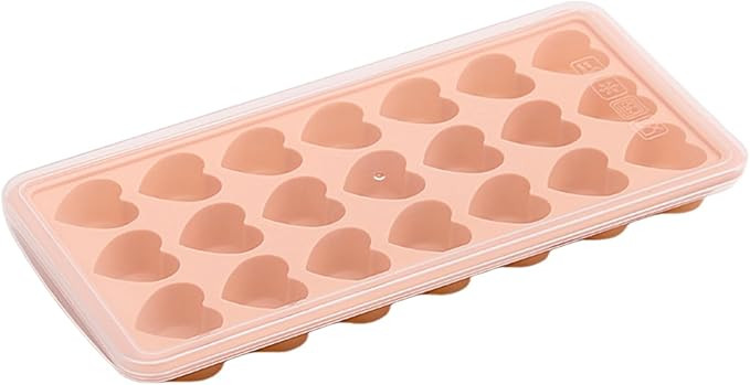 Ice Tray with Lid, Silicone Ice Cube Maker Tray with Lid, 21 Grids Romantic Ice Cubes Maker Mol, ... | Amazon (US)