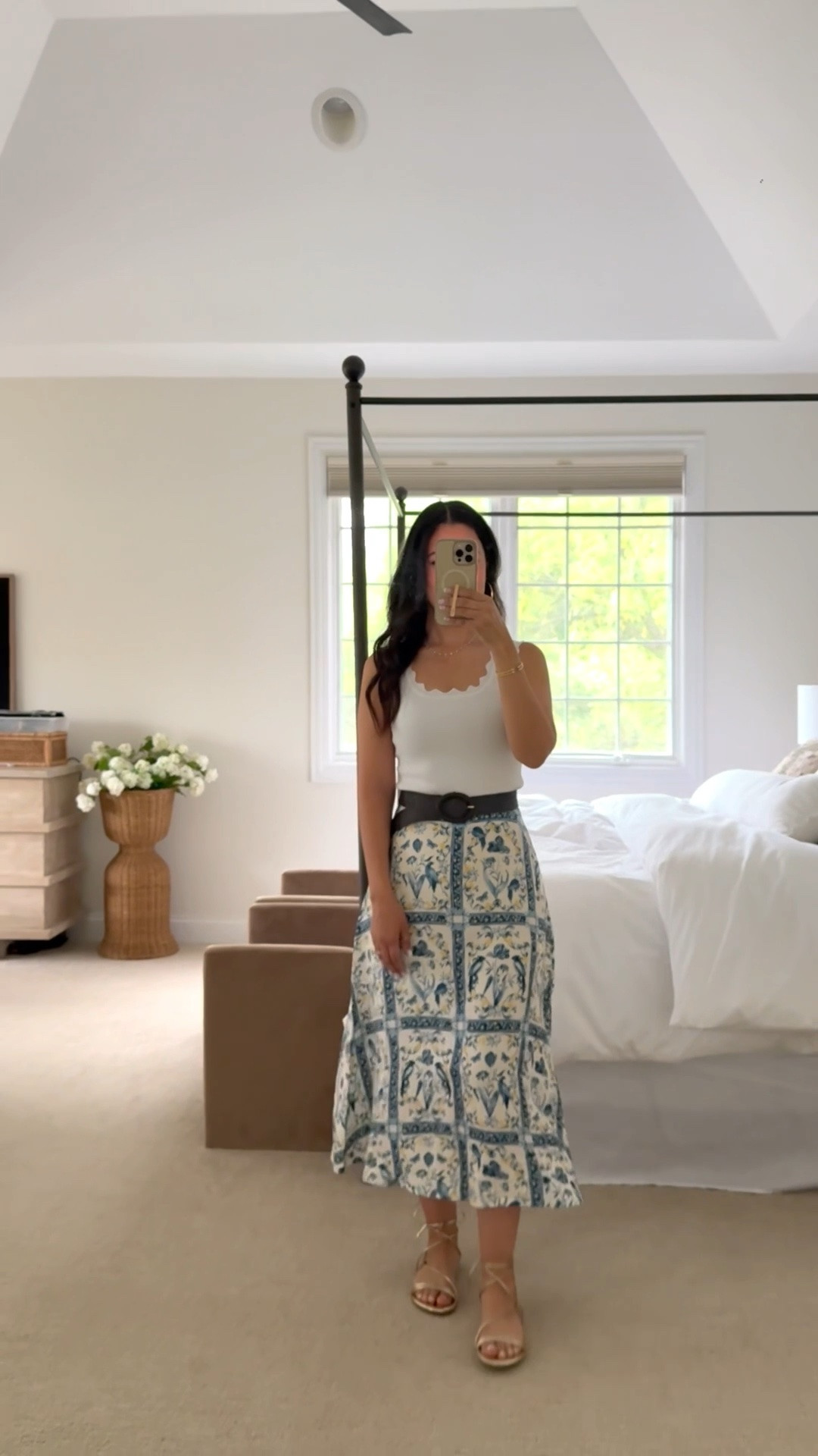 Outfit of the Day! Amazon tank, Target belt, Amazon strappy sandals, H&M skirt! This outfit would be perfect for Italy!

Summer ootd, ootd, skirt, linen blend, Amazon tank

#LTKHome