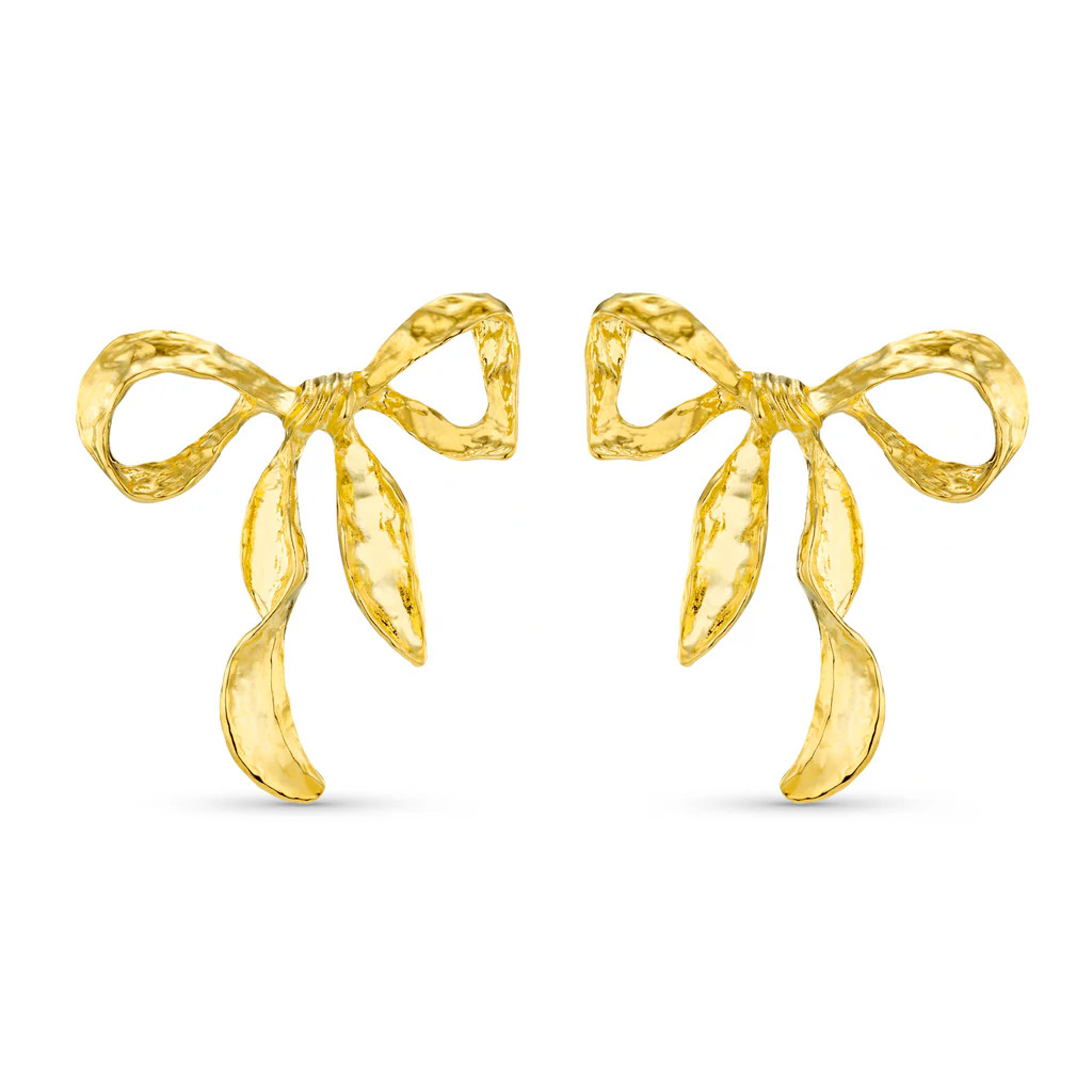 Statement Ribbon Bow Earrings | Orelia