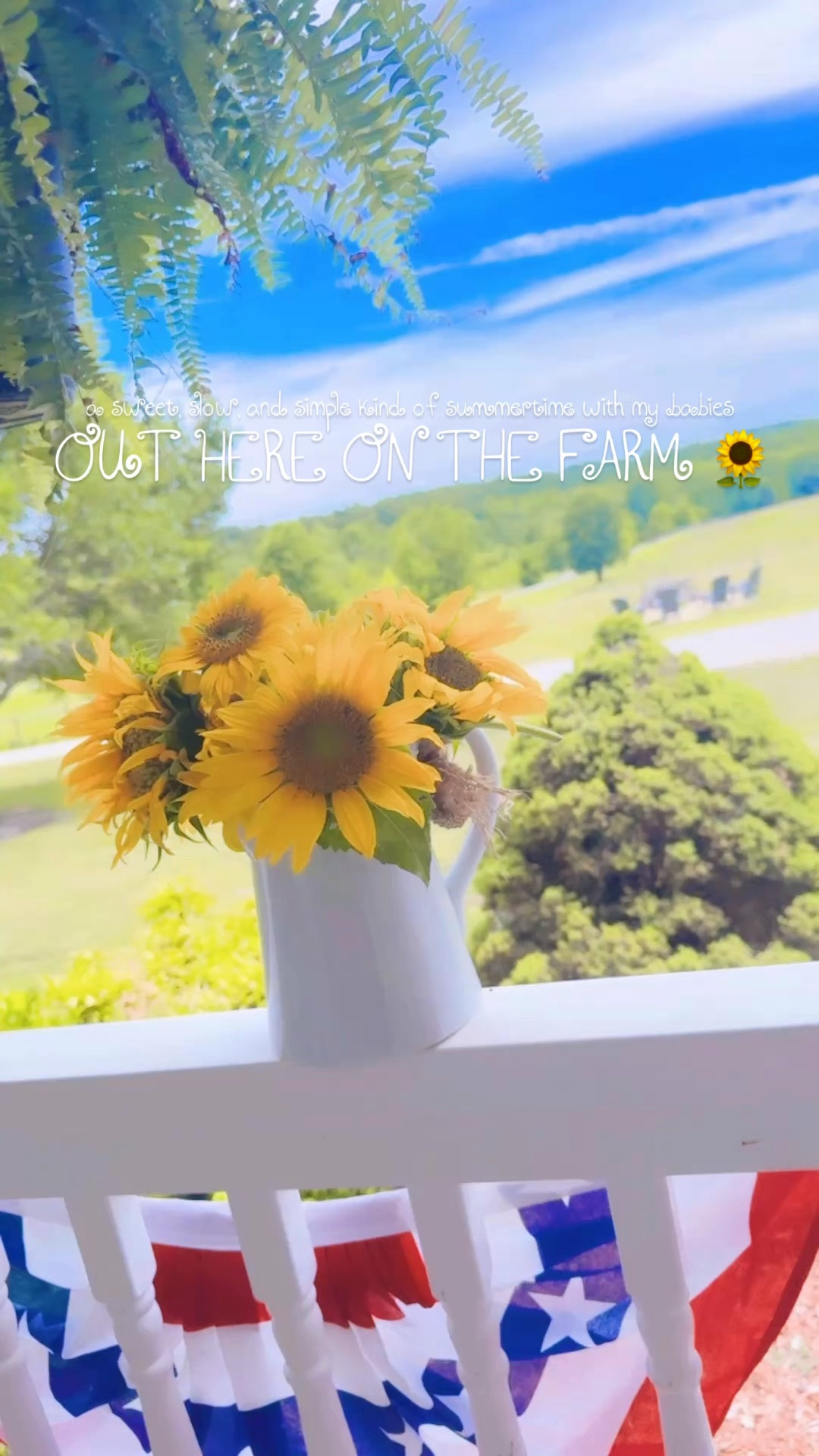 s w e e t  s u m m e r t i m e 🌻🇺🇸🪴🐓🪻🧺🤠🐴 #farmhouseonthehill #summeronthefarm #sweetandsimplesummer 

There is truly nothing I love more than waking up to sweet slow mornings 🌞 on the farm 🐓🐴🌾🧺 - an actual dream 💭 come true! 🥰 And mornings sipping my coffee ☕️ watching the chickens 🐔 peck the ground while swinging on the porch swing will never get old!! 🪻✨ And long live the days of little boys and choo choo trains 🚂 - truly no sweeter sight!! 🫶🏽

Just out here living my dream life these days barefoot 👣 and out in the garden 🪴 playing with my babies 👶🏼, having picnic 🧺 lunches 🥪 in the treehouse 🌳, and watching all the good things grow!!! 🌻🐓🫑🐴🌾 It’s truly such a special feeling when HOME (here on the farm 🥰) becomes the place you (& your babies! 👶🏼) truly never want to leave!! Judson begs to have “stay home 🏡 days” because truly… I can’t imagine a more dreamy childhood than this… roaming the land and playing on the farm!! 🌳 Thank you, Lord, for leading us to our forever farm and precious farmhouse on the hill - oh how we love it here so!!! 🌾🪻🌱🌼 

And eek… nothing better than getting to pick my first (!!) homegrown sunflower 🌻 bouquet of the season while both little ones 👶🏼👶🏼 are napping 💤 - aka heaven!! 🫶🏽 Truly couldn’t have dreamed this up if I tried… what a view 😍🌻🌾🌳 Homegrown sunflowers 🌼 (forever my favorite 🤩 flower!!) out here on the farm have my heart y’all!! 💛💛 Wes Mabry out here making allll of mama’s dreams 💭 come true y’all!!! 🤭😍 #homesweethome #farmsweetfarm