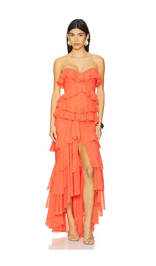 x REVOLVE Oleksandra Gown in Coral | Revolve Clothing (Global)