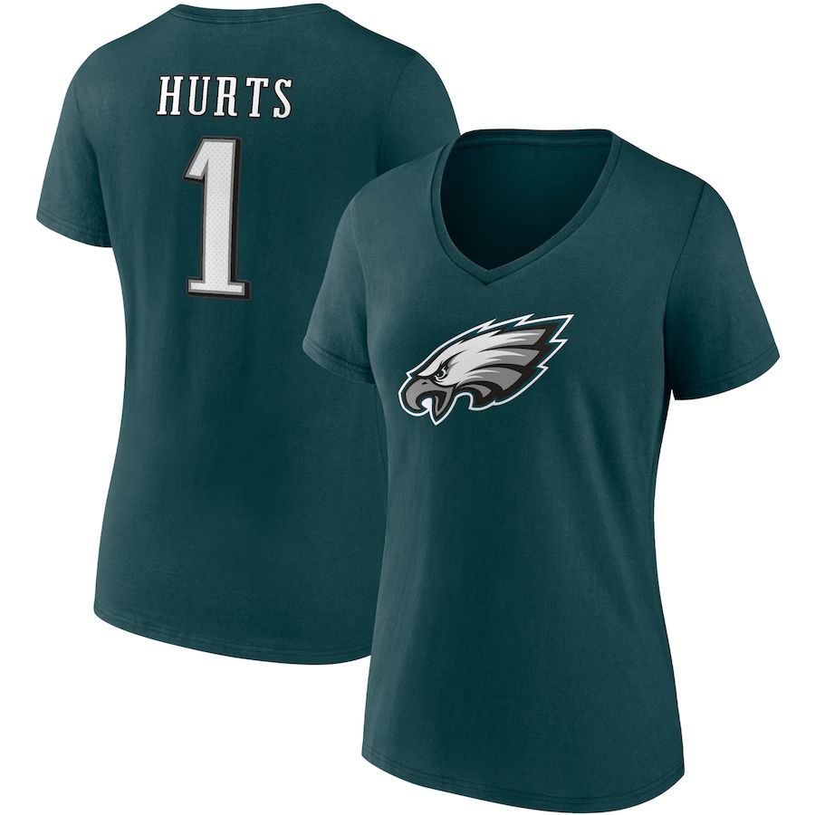 Women's Philadelphia Eagles Jalen Hurts Fanatics Branded Midnight Green Player Icon Name & Number... | NFL Shop