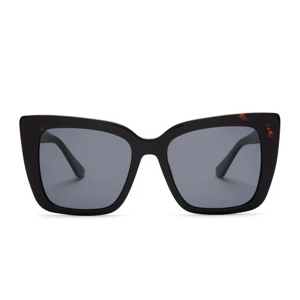 DIFF Lizzy Oversized Cat Eye Sunglasses for Women 100% UVA/UVB, Black + Grey Polarized - Walmart.... | Walmart (US)