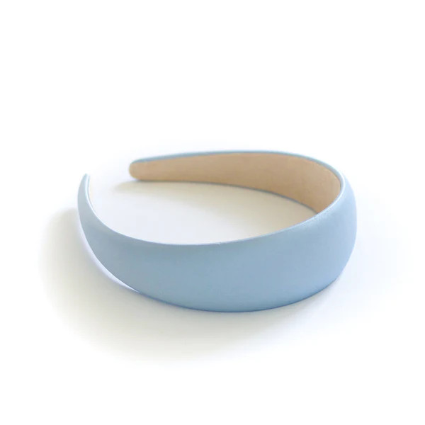 Simple Satin Headband, Sky | The Avenue