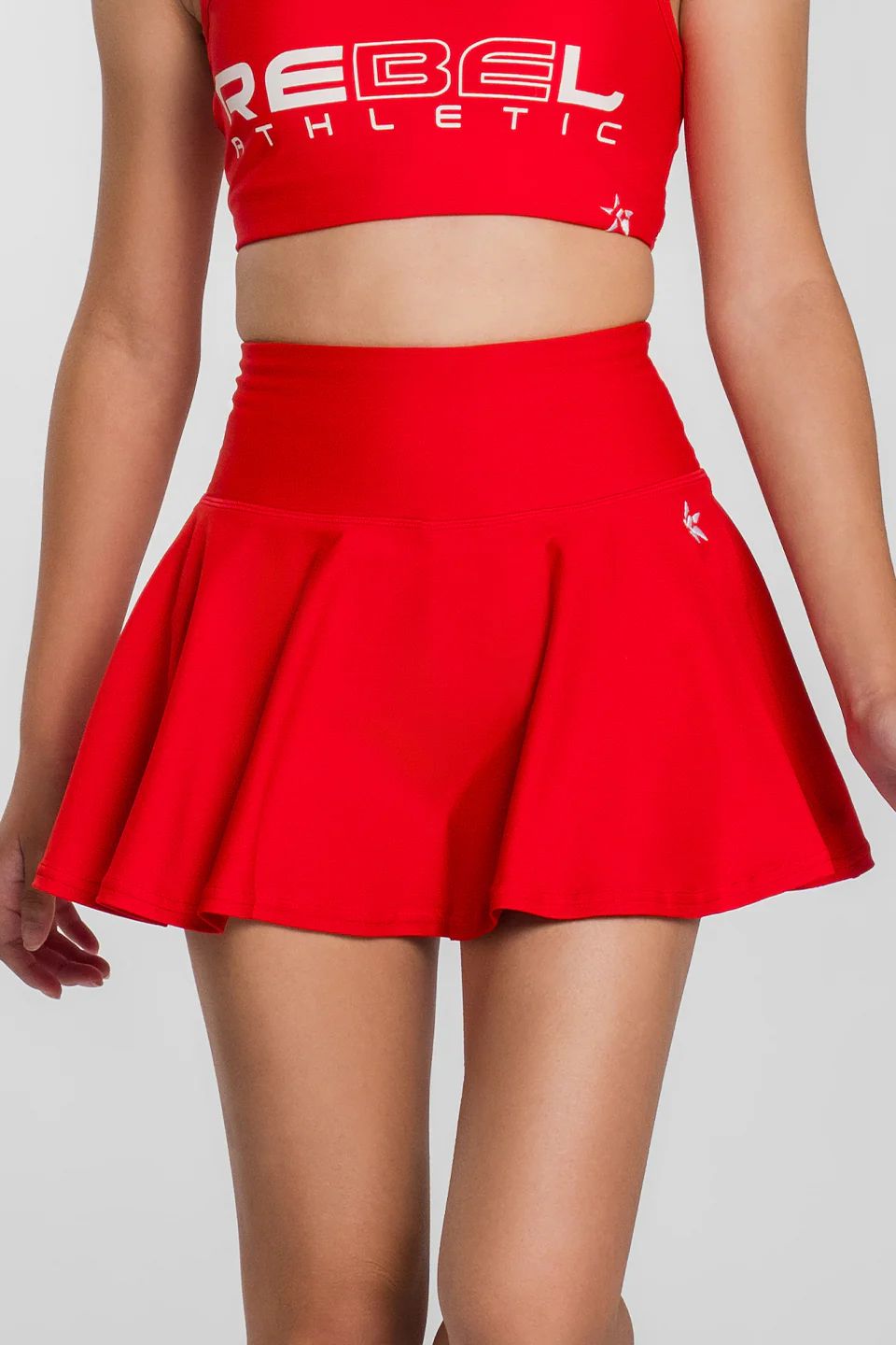 Legendary Flouncy Skirt in Red ContourFlex | Rebel Athletic