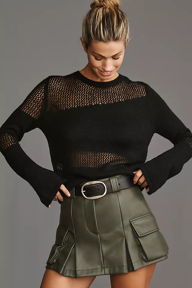 Caballero Mesh Sheer Sweater | Anthropologie (US)