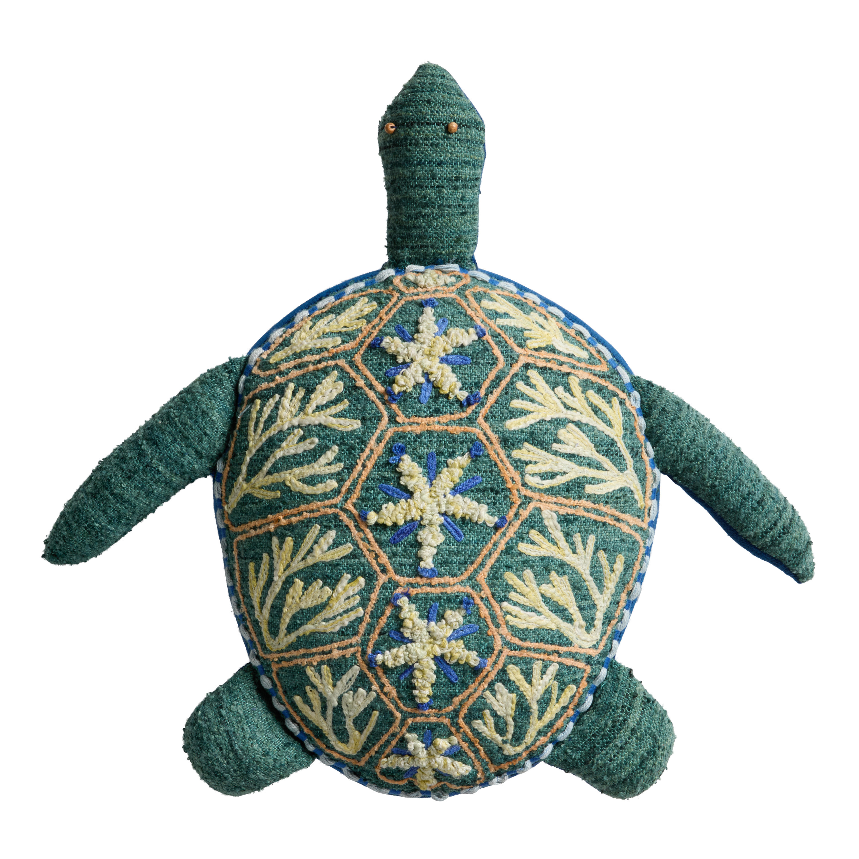 Seafoam Green Turtle Shaped Indoor Outdoor Throw Pillow | World Market