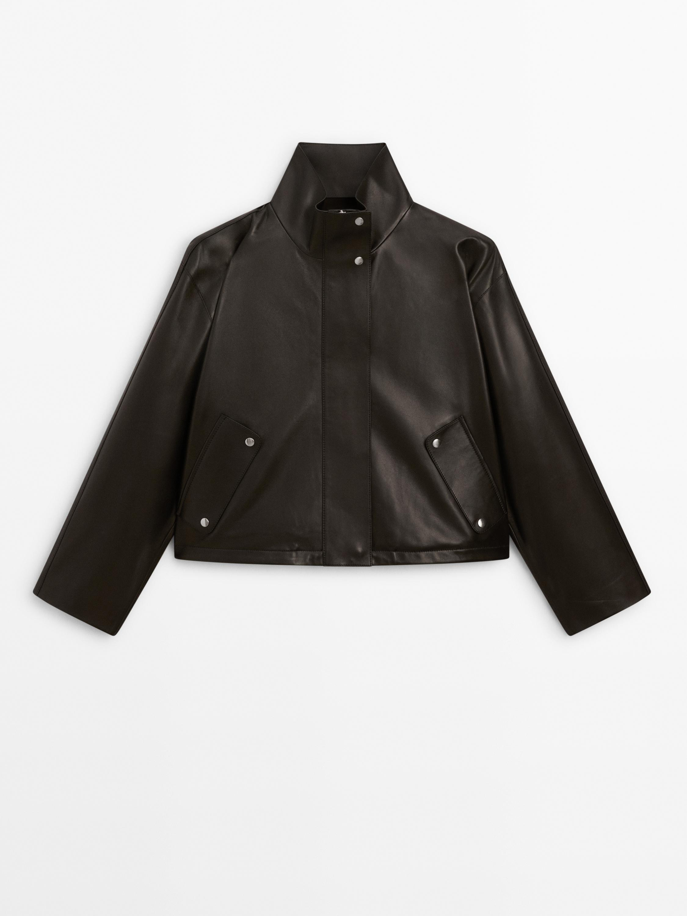 Loose-fitting nappa leather jacket | Massimo Dutti US