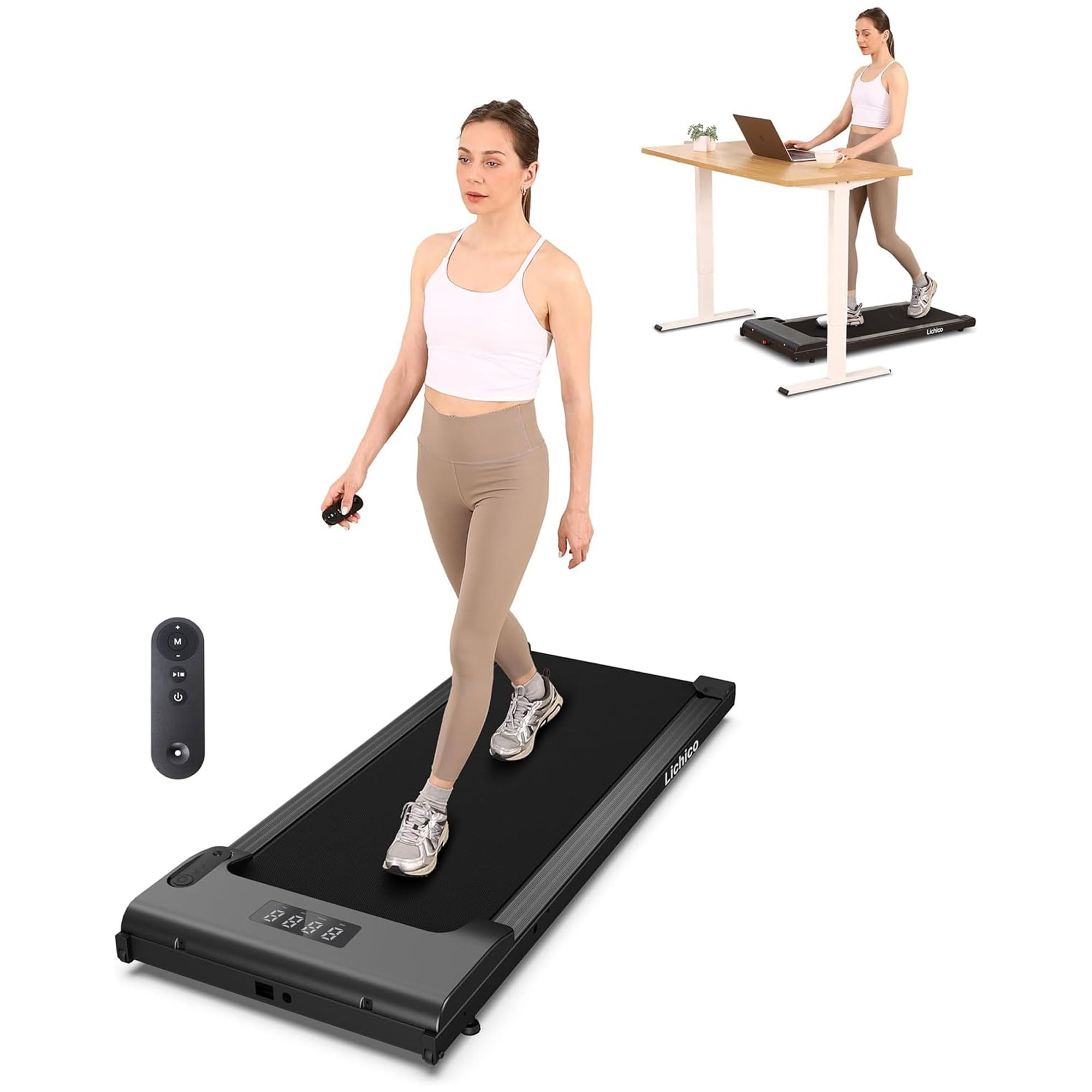 Lichico Walking Pad Under Desk Treadmill，Portable Small Treadmills for Home and Office，Super ... | Amazon (US)