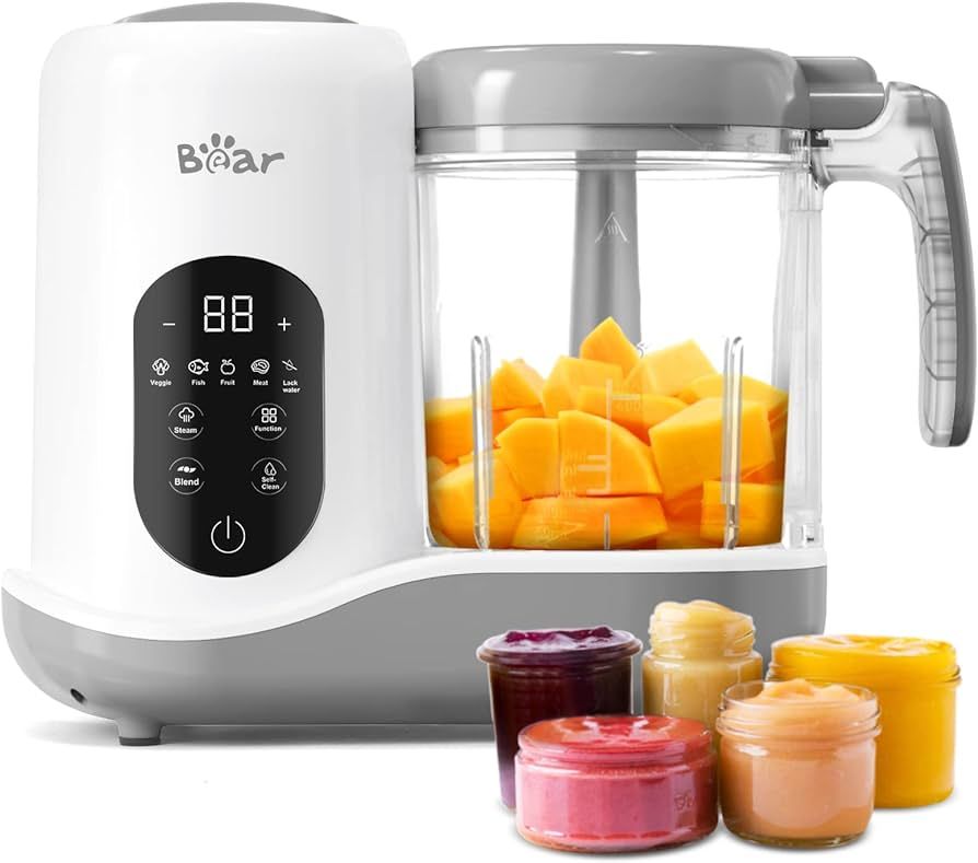 BEAR 2024 Baby Food Maker | One Step Baby Food Processor Steamer Puree Blender | Auto Cooking & G... | Amazon (US)