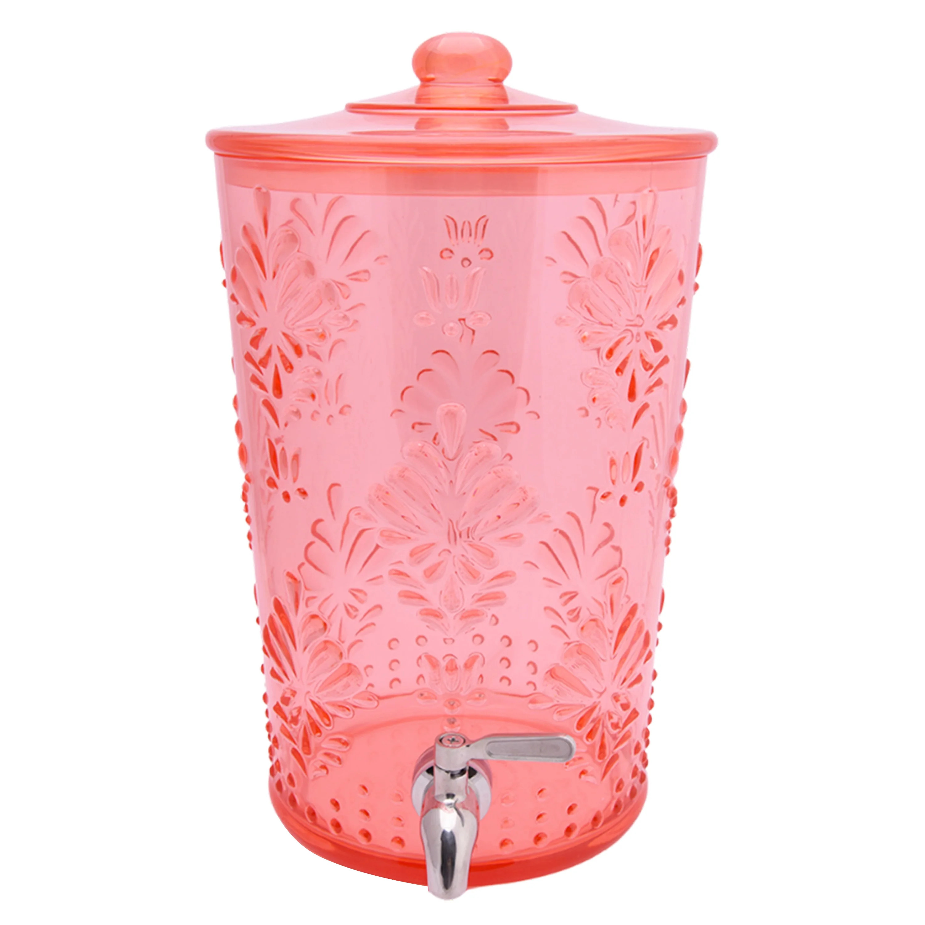 The Pioneer Woman Sunny Days 2-Gallon Acrylic Beverage Dispenser, Coral - Walmart.com | Walmart (US)