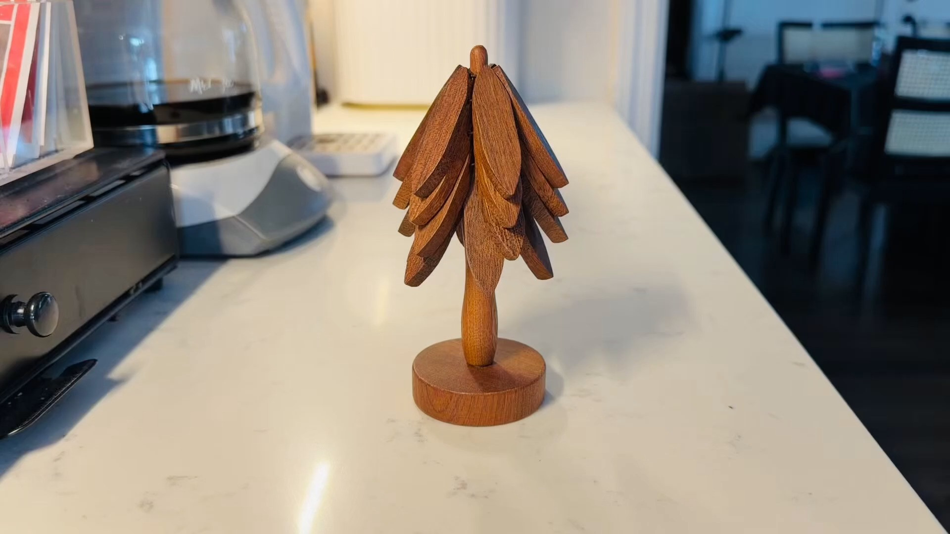 #ad This post contains affiliate links, which means I may earn a small commission if you make a purchase through my links.

These wooden tree-shaped coasters add a unique decorative touch while protecting your surfaces. Made from sapeli wood, the set doubles as functional table decor for coffee tables or kitchen counters. A simple way to add warmth and natural texture to your space. 

 #LTKmorningroutine #LTKHome
