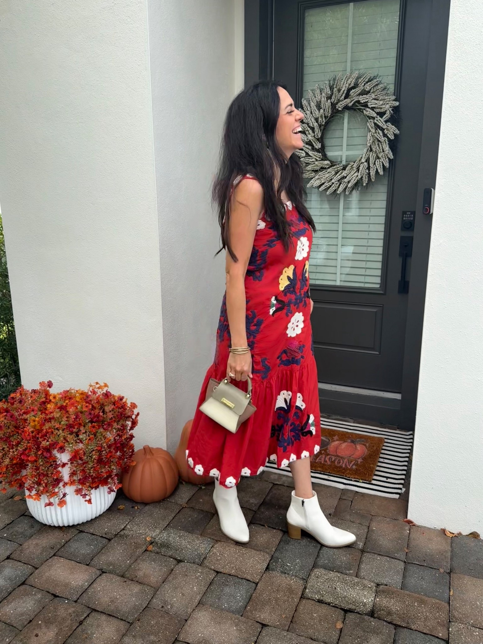 Game Day Outfit Inspiration 
Dress for Mom for Fall Family Photos in the south

This Sea New York red appliqué dress is great for Alabama + Ohio State football games. Accessorize with Target earrings, gold bracelets, rings, fall boots, and Zac Posen mini bag. 

Modern Outdoor Fall Decor Inspiration

Warm up your outdoor space this fall with faux mums. Mix colors and styles of mums to achieve your perfect look. 

I used  yellow orange mums, two packs and fall orange hanging mums, two packs.

#targethome #walmarthome #amazonhome #modernhome #falldecorating #neutraldecor #interiordesign #homedesign #pinterestdecor #outdoor
#LTKFallSale 

#LTKHome #LTKStyleTip #LTKSaleAlert