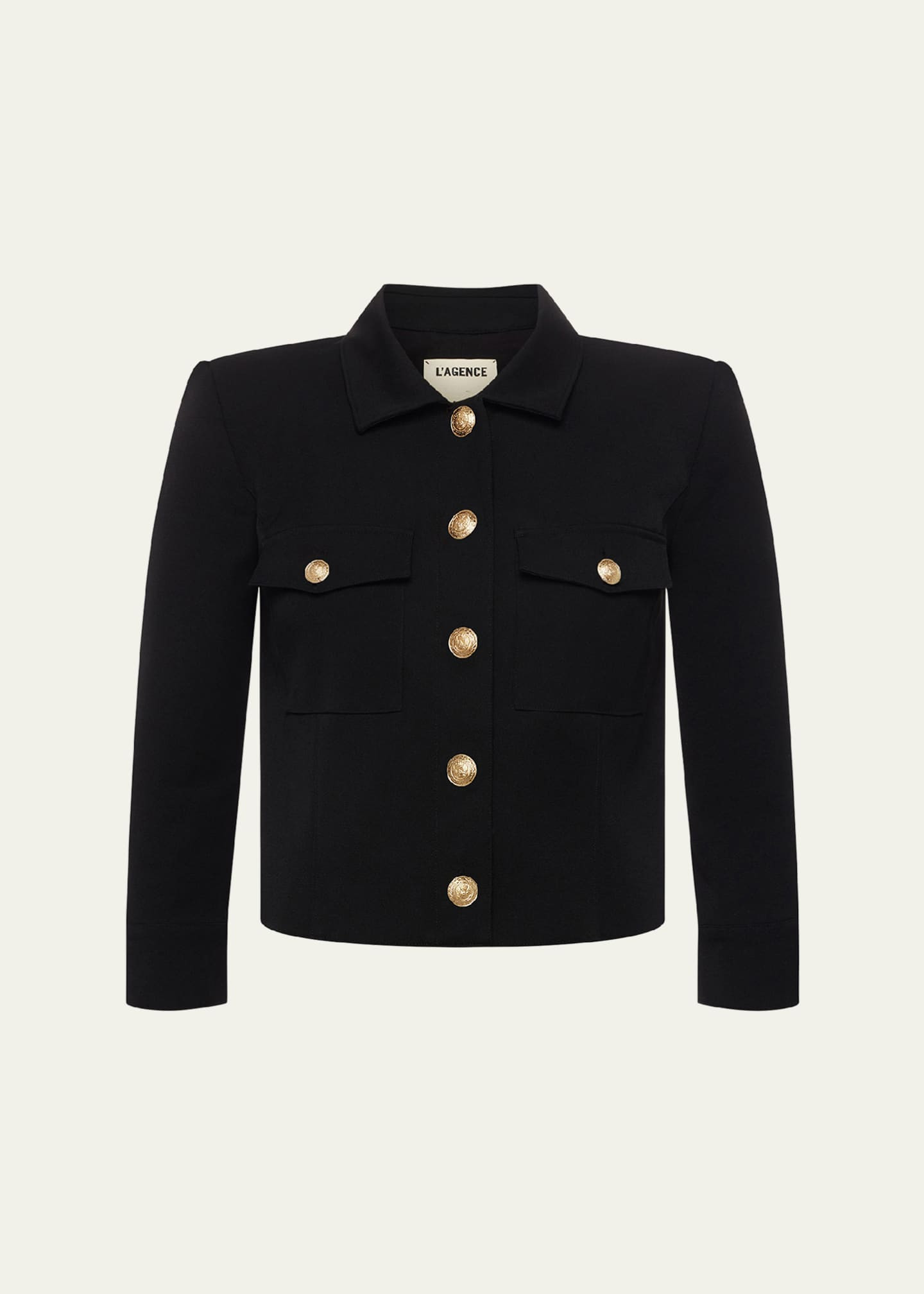 L'Agence Kumi Cropped Fitted Jacket | Bergdorf Goodman