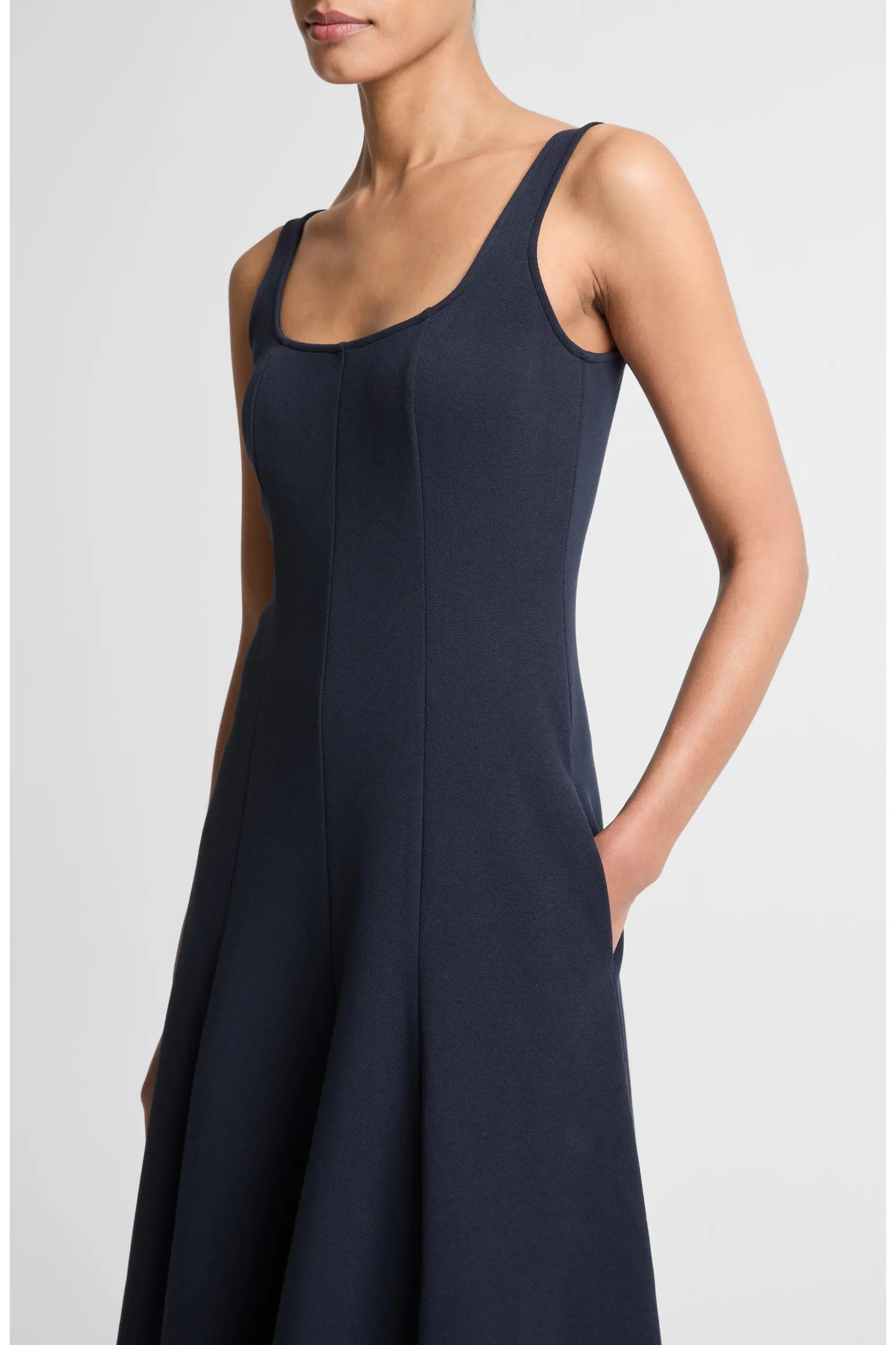 Square Neck Midi Dress (Women) | Nordstrom | Nordstrom
