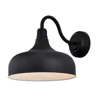 C Cattleya 1-Light Black 12W LED Outdoor Barn Light Sconce CA1954-W - The Home Depot | The Home Depot