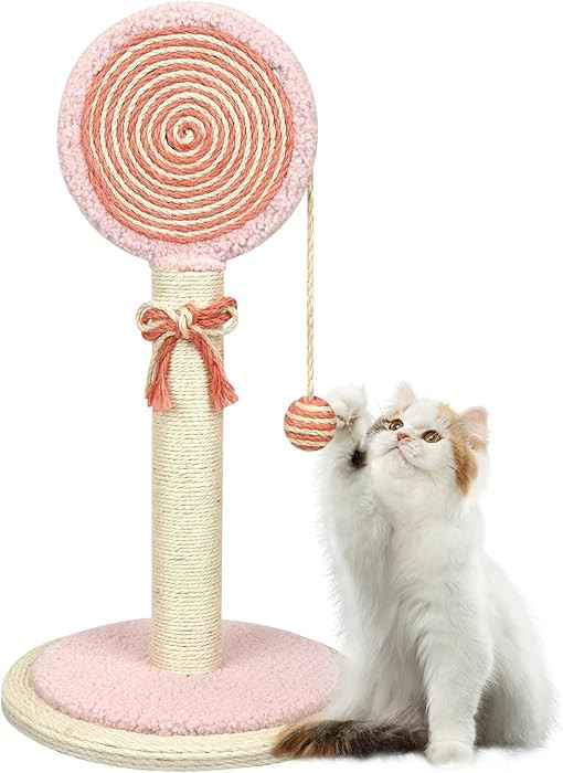 Cat Scratching Post for Indoor Cats Adults, Cute Lollipop Cat Scratcher with Sisal Rope, Large Ca... | Amazon (US)