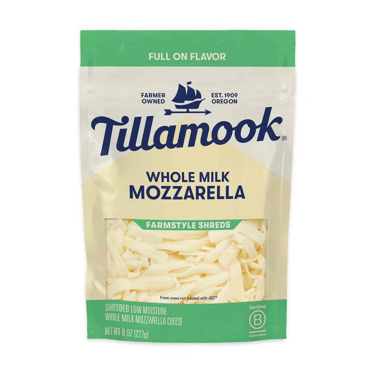 Tillamook Whole Milk Mozzarella Cheese Shred 8oz | Target