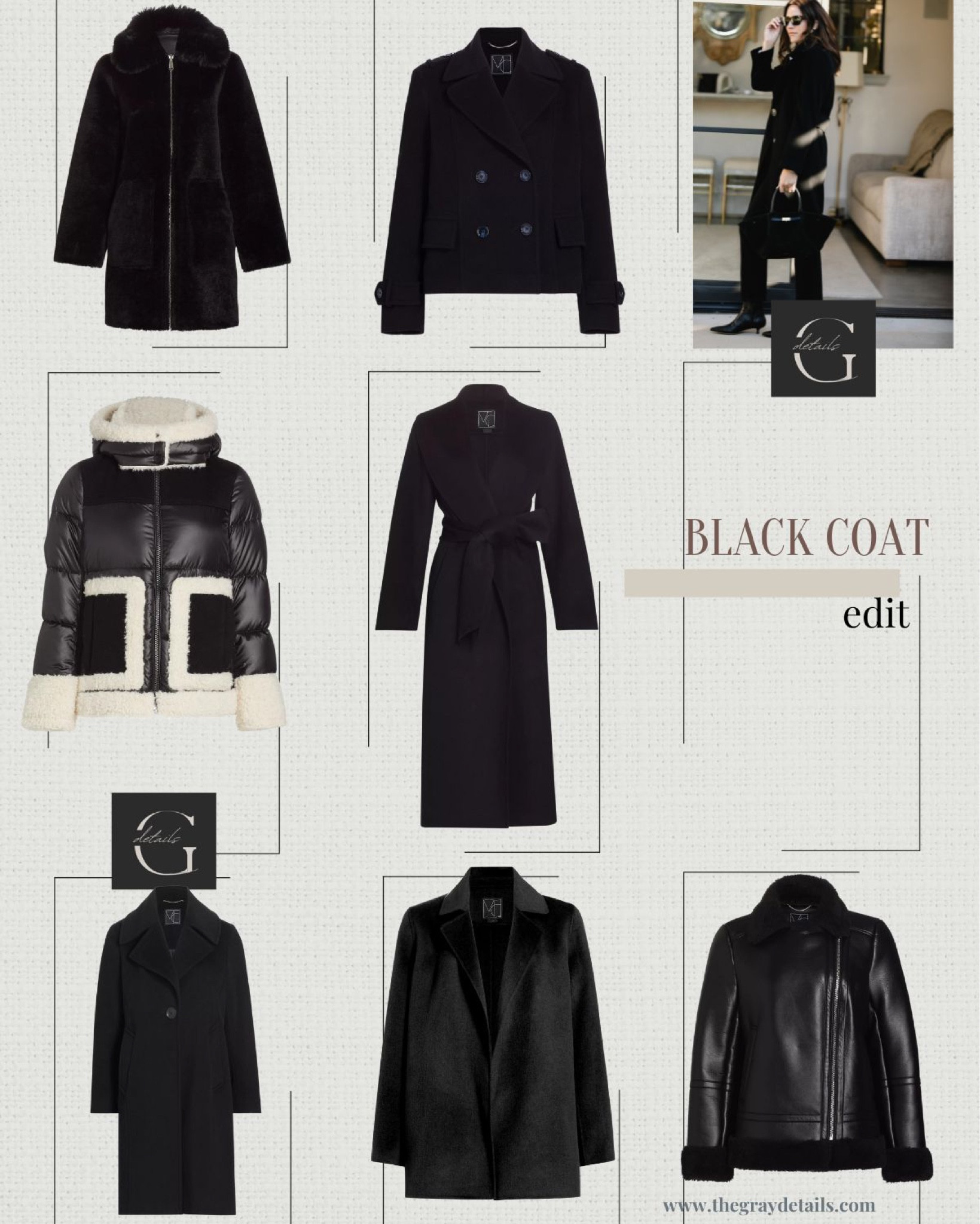 Black coat edit
Black leather
Black puffer 
Black faux fur
Black coatigan
Black pea coat

#LTKstyletip #LTKover40 #LTKHoliday