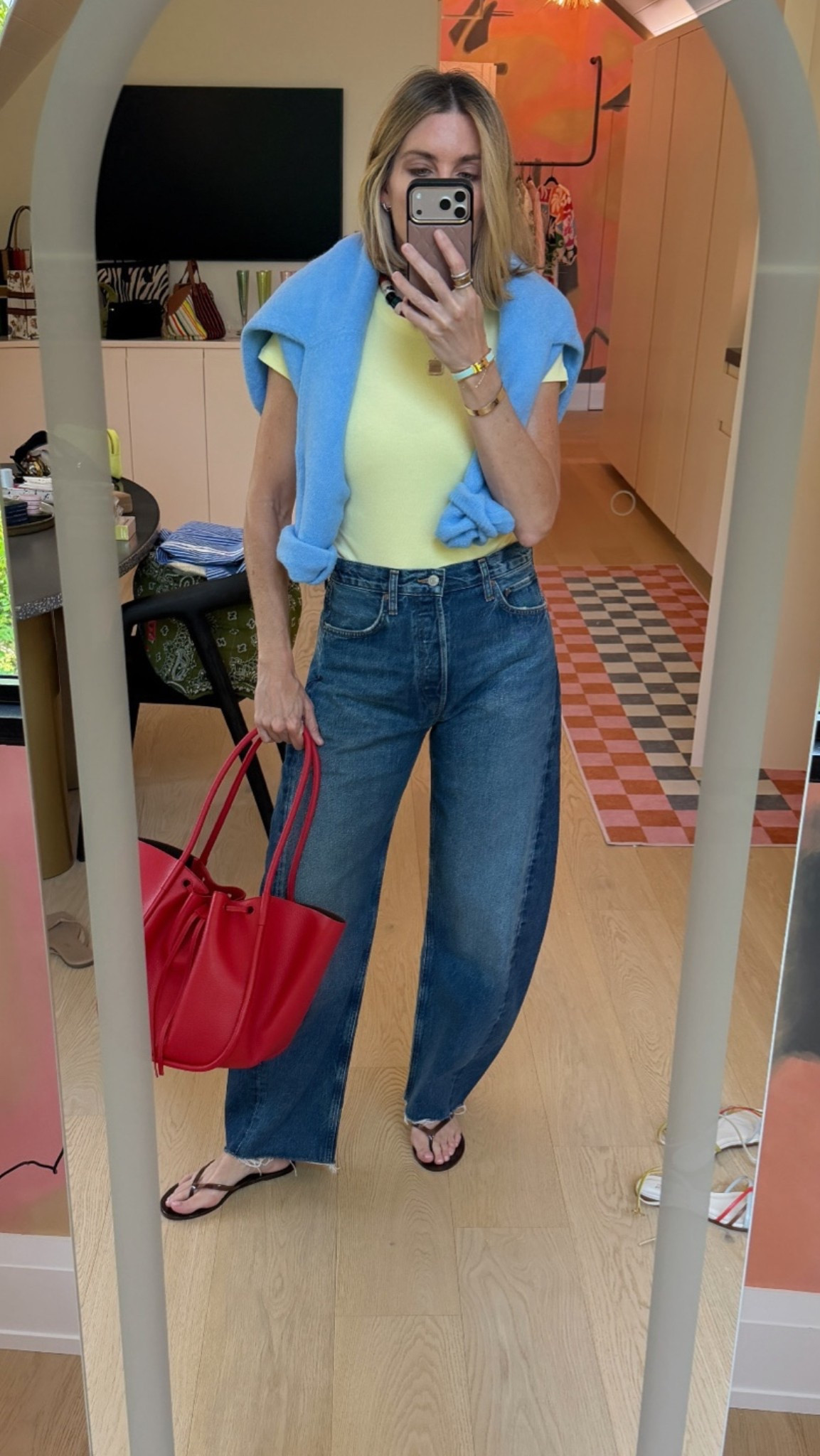 Mom On the Go ✨☀️

Size down in denim 
Small top