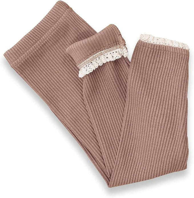 Toddler Baby Girls Leggings Footless Lace Trim Tights Ruffle Ribbed Knit Stocking Infant Fall Win... | Amazon (US)