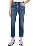 7 For All Mankind Women's High Waist Slim Kick Jeans, Blue Print, 28 Regular | Amazon (US)