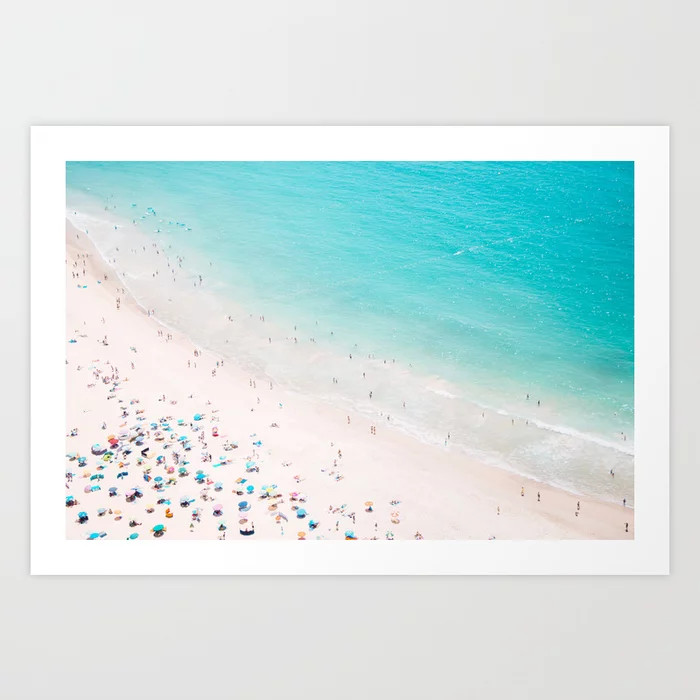 Beach Loving - Aerial Beach photography by Ingrid Beddoes Art Print | Society6