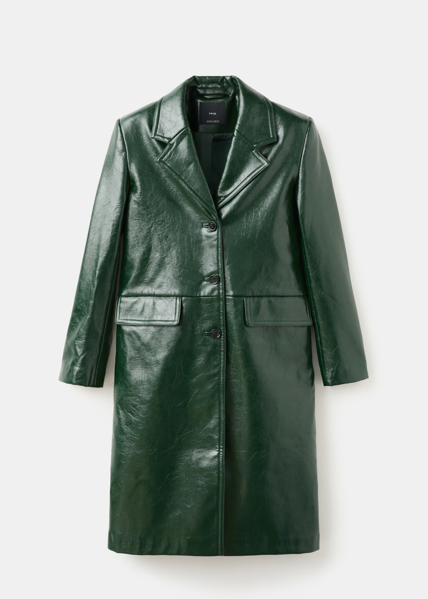 Long faux-leather coat | Mango (US/MX/AU)