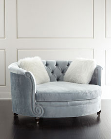 Harper Tufted Cuddle Chair | Horchow