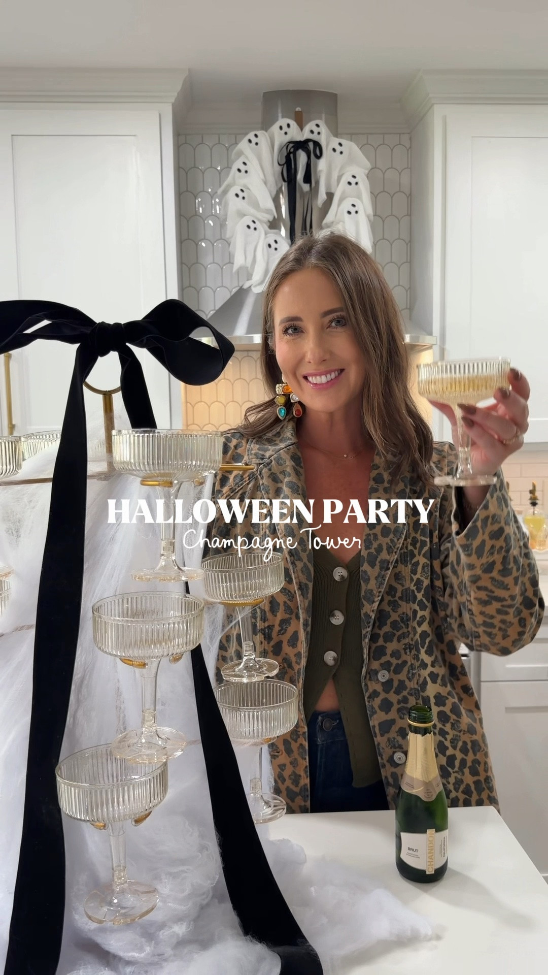 A Champagne Tower fit for Spooky Season 👻🥂

An easy hosting hack for your Halloween party this month! Spread out some stretchable white spider web around your drink tower and then add a fun ribbon or bow to the top! I used some mini gold glitter couple glasses for my champagne tower but you can add whatever glasses you want! 

Top with your favorite bevy and it’s ready to go!

#LTKfoodie #LTKSeasonal #LTKHome