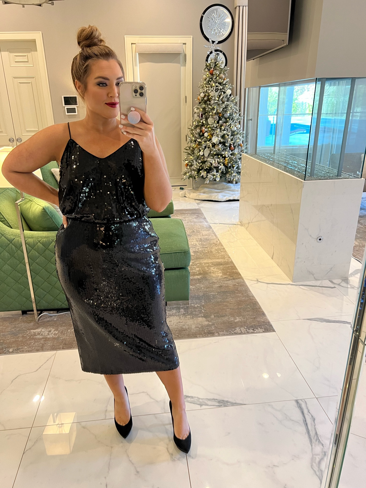 Sparkle, NYE, holiday, skirt, camisole 